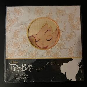Disney TinkerBell 2 Piece Satin Pillowcase Set-NEW
